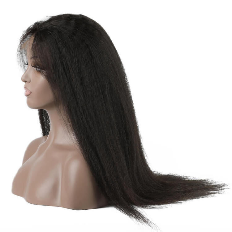 Shiny Kinky rak spetsfrämre peruk, fantastiska virgin hår peruker 10-26 tum 1