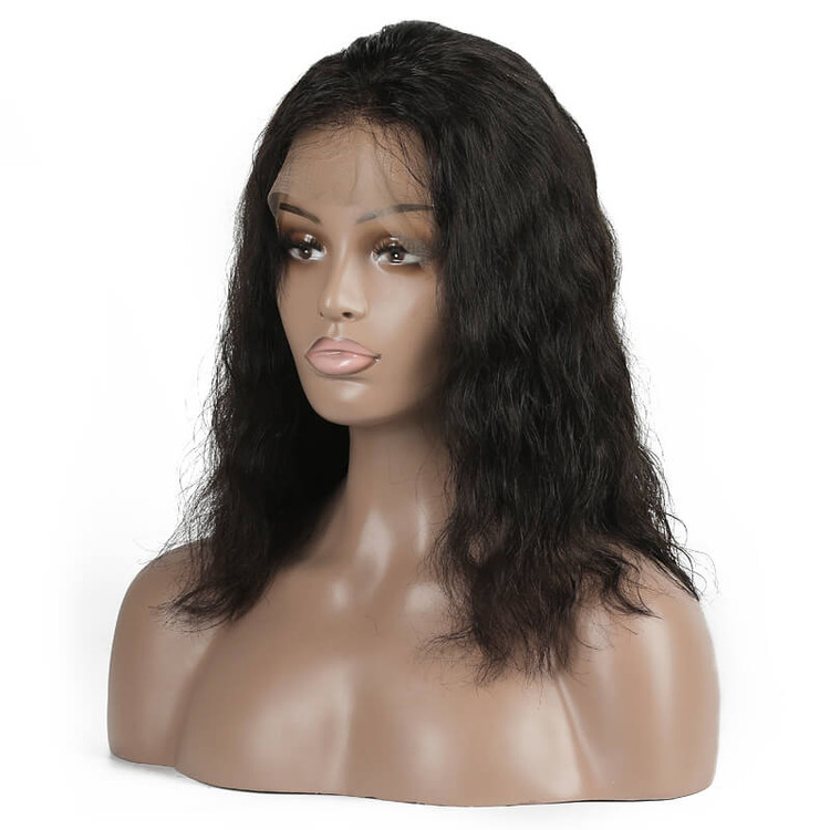 Perruque Bob ondulée courte en dentelle sur le devant, perruques de cheveux humains de 8 à 30 pouces pour femmes 0