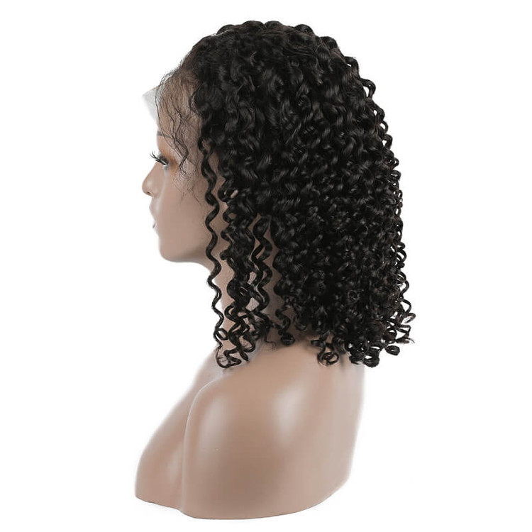 Perucas de cabelo encaracolado de renda frontal, peruca de cabelo 100% remy à venda 10-22 polegadas 1