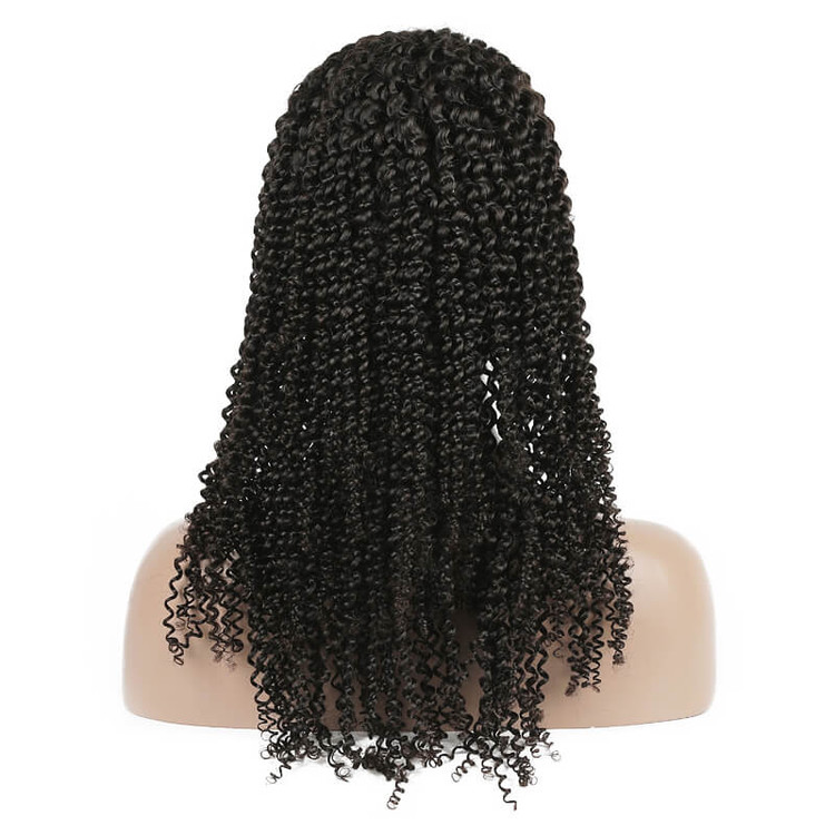 Kinky Curly Lace Frontparykk, 100% Virgin Hair Curly Parykker 8A for kvinner 2