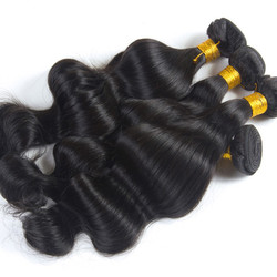 3 piezas Body Wave 8A Natural Black Brazilian Virgin Hair Weave