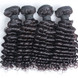 4 peças 8A onda profunda cabelo virgem malaio trançado preto natural
