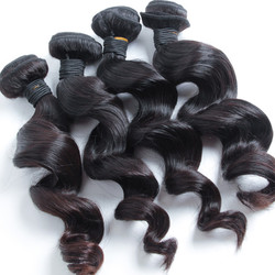 4 stk 7A Loose Wave Malaysian Virgin Hair Weave Natural Black Billig Pris