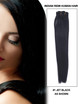 Paquetes de cabello Remy liso y sedoso negro azabache (# 1)