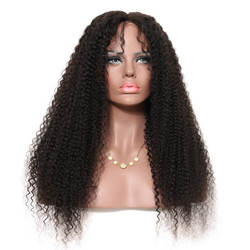 Kinky Curly Full Lace Wig, 100% cheveux vierges bouclés perruques pour femmes