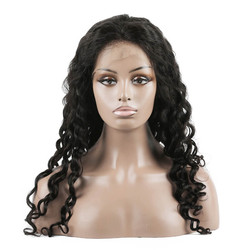Pelucas onduladas de cabello humano con frente de encaje, 10-30 pulgadas lisas