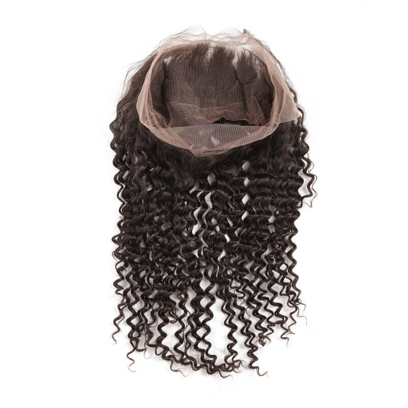 Hot sale Virgin Loose Curly Hair 360 Lace Frontal Natural Back 1