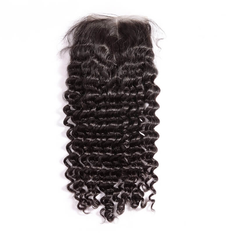 Soft Like Silk Brazilian Hair Closure, Deep Wave Lace Closure 4x4 Inches 2