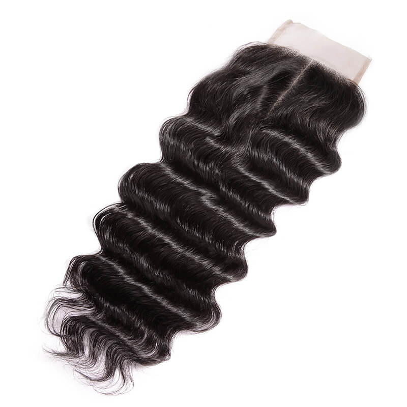 Smooth Virgin Hair Lace Closure,4*4 Loose Curly Closure For Women 0