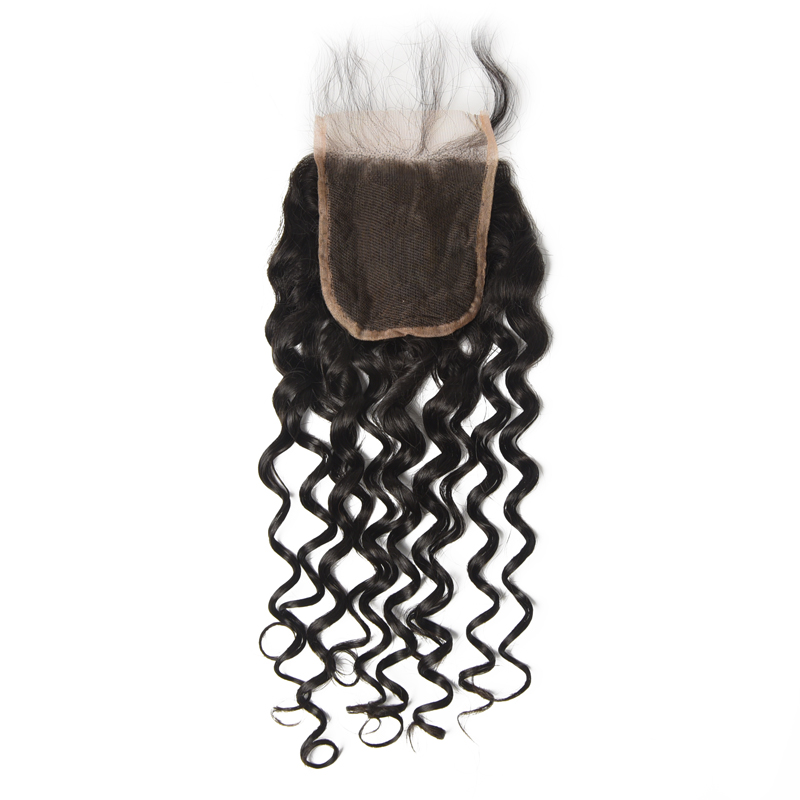 Cheapest Virgin Hair Water Wave Lace Closure, Natural Back 0