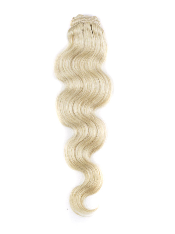 Bleach White Blonde(#613) Ultimate Body Wave Clip In Remy Hair Extensions 9 Pieces 3