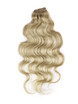 Golden Brown/Blonde(#F12-613) Ultimate Body Wave Clip In Remy Hair Extensions 9 Pieces 1 small