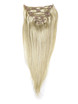 Golden Brown/Blonde(#F12-613) Ultimate Straight Clip In Remy Hair Extensions 9 Pieces 1 small