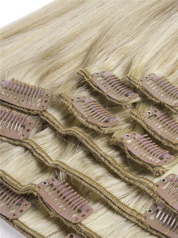 Golden Brown/Blonde(#F12-613) Ultimate Straight Clip In Remy Hair Extensions 9 Pieces 4