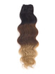 Triple Ombre(#Ombre) Deluxe Straight Clip In Human Hair Extensions 7 Pieces 0 small