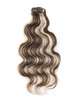Brown/Blonde(#P4-22) Ultimate Body Wave Clip In Remy Hair Extensions 9 Pieces 1 small