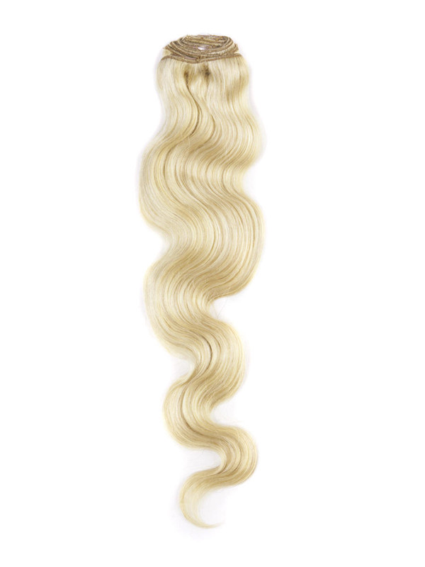 Ash/White Blonde(#P18-613) Ultimate Body Wave Clip In Remy Hair Extensions 9 Pieces 2