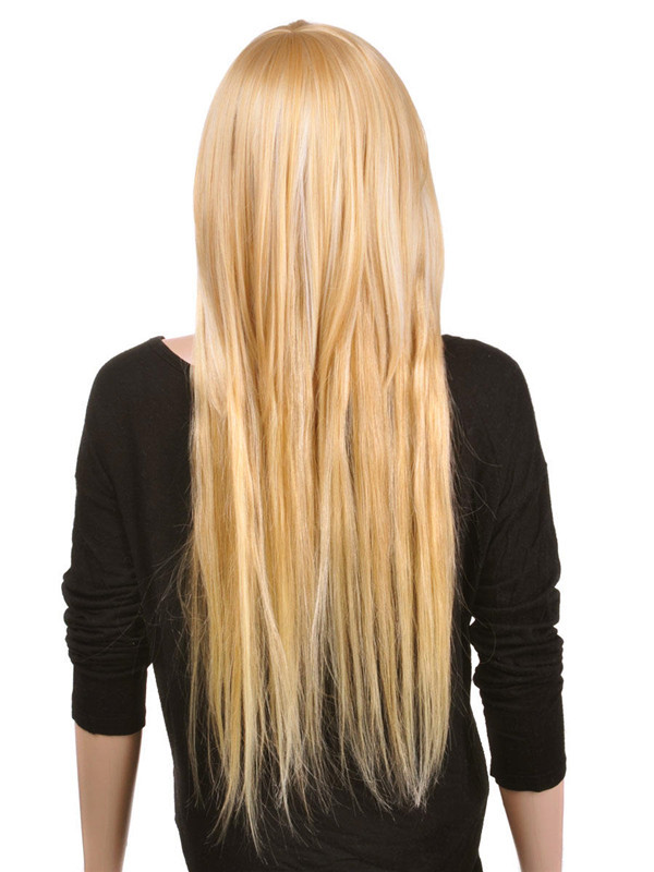 Ash/White Blonde(#P18-613) Premium Straight Clip In Hair Extensions 7 Pieces 0