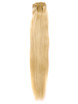 Ash/White Blonde(#P18-613) Premium Straight Clip In Hair Extensions 7 Pieces 3 small