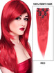 Red(#Red) Premium Straight Clip In Hair Extensions 7 Pieces 0 small