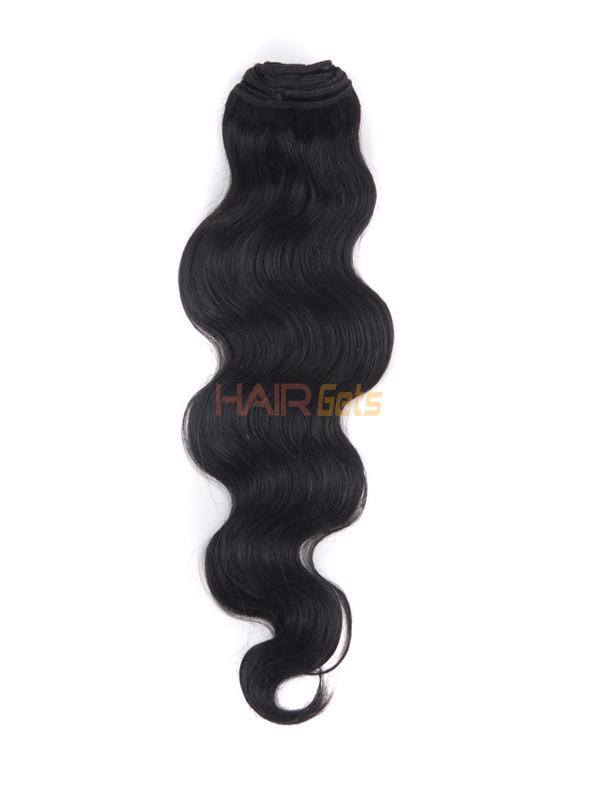 Jet Black(#1) Body Wave Ultimate Clip In Remy Hair Extensions 9 Pieces