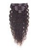 Dark Brown(#2) Premium Kinky Curl Clip In Hair Extensions 7 Pieces 0 small