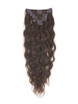 Medium Chestnut Brown(#6) Premium Kinky Curl Clip In Hair Extensions 7 Pieces 0 small