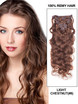 Light Chestnut(#8) Ultimate  Body Wave Clip In Remy Hair Extensions 9 Pieces 0 small