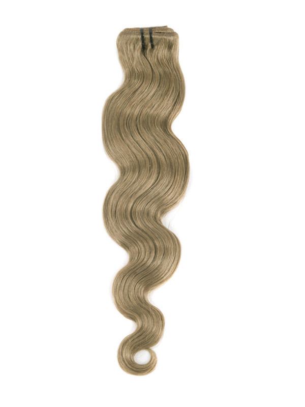 Light Golden Brown(#12) Deluxe Body Wave Clip In Human Hair Extensions 7 Pieces 4