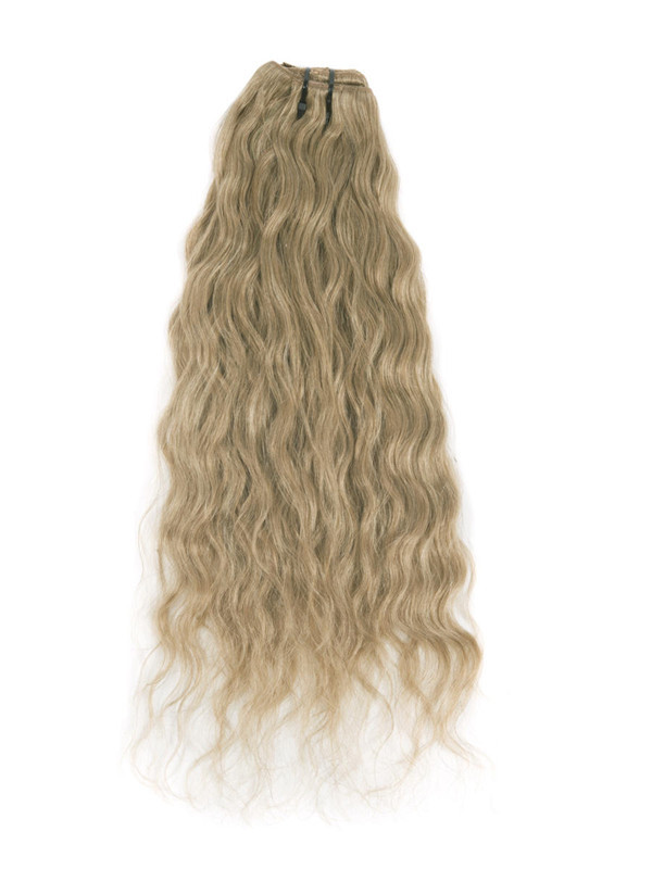 Light Golden Brown(#12) Premium Kinky Curl Clip In Hair Extensions 7 Pieces 2