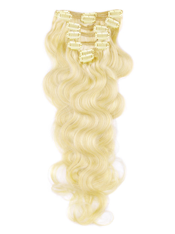 Medium Blonde(#24) Premium Body Wave Clip In Hair Extensions 7 Pieces 0