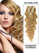 Strawberry Blonde(#27) Premium Body Wave Clip In Hair Extensions 7 Pieces 0 small