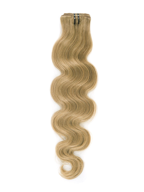 Strawberry Blonde(#27) Deluxe Body Wave Clip In Human Hair Extensions 7 Pieces 1
