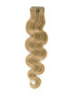 Strawberry Blonde(#27) Deluxe Body Wave Clip In Human Hair Extensions 7 Pieces 1 small