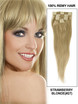 Strawberry Blonde(#27) Premium Straight Clip In Hair Extensions 7 Pieces 0 small