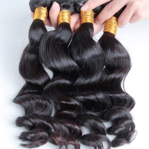 2 Bundles Loose Wave Natural Black 8A Brazilian Hair Weave 0