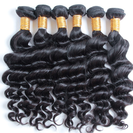 2 pcs Natural Wave 8A Natural Black Brazilian Virgin Hair Weave 0