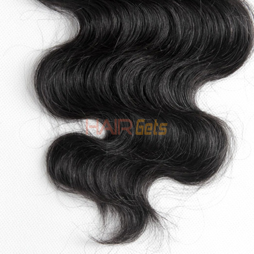 2pcs 7A Body Wave Virgin Indian Hair Weave Natural Black 0