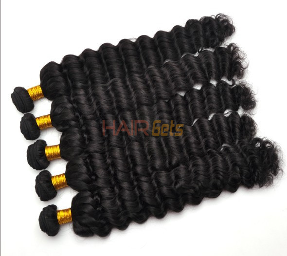 7A Cheveux vierges malaisiens Weave Water Wave Noir naturel 5