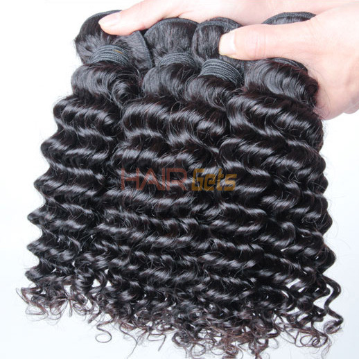 1 bundle 8A Malaysian Virgin Hair Weave Deep Wave Natural Black 1