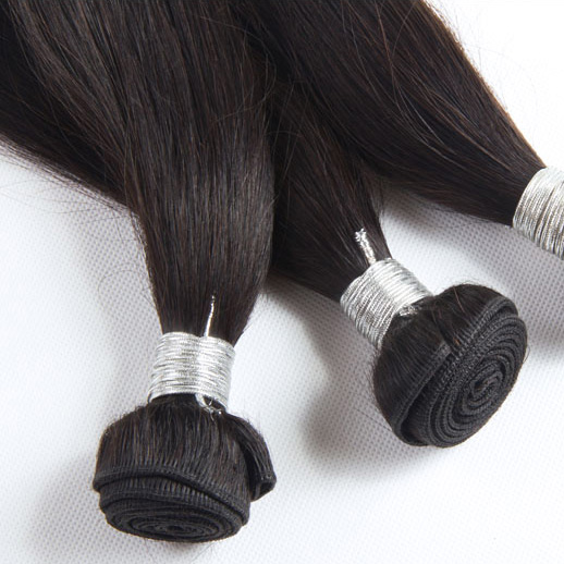 1 pcs 8A Straight Virgin Peruvian Hair Weave Natural Black 2