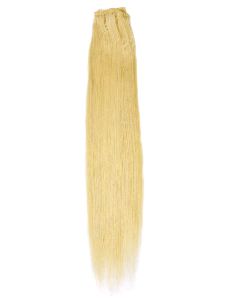 Medium Blonde(#24) Silky Straight Remy Hair Weaves 0