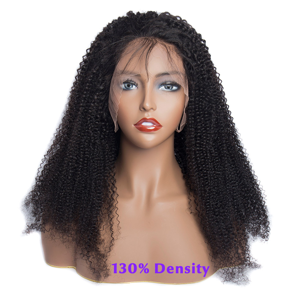 Kinky Curly 360 Lace Frontal Wig, 100% Virgin Hair Curly Wigs 8A For Women 0