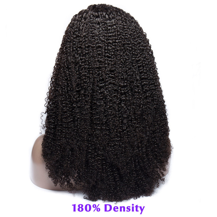 Kinky Curly 360 Lace Frontal Wig, 100% Virgin Hair Curly Wigs 8A For Women 1