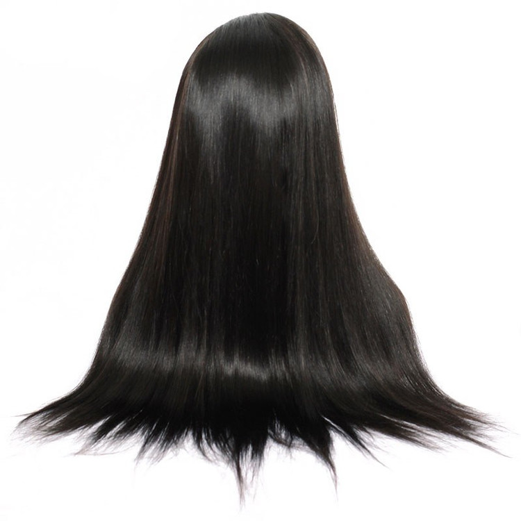 Silky Straight Full Lace Wig, 100% Human Virgin Hair Wigs 8-28 inch 4