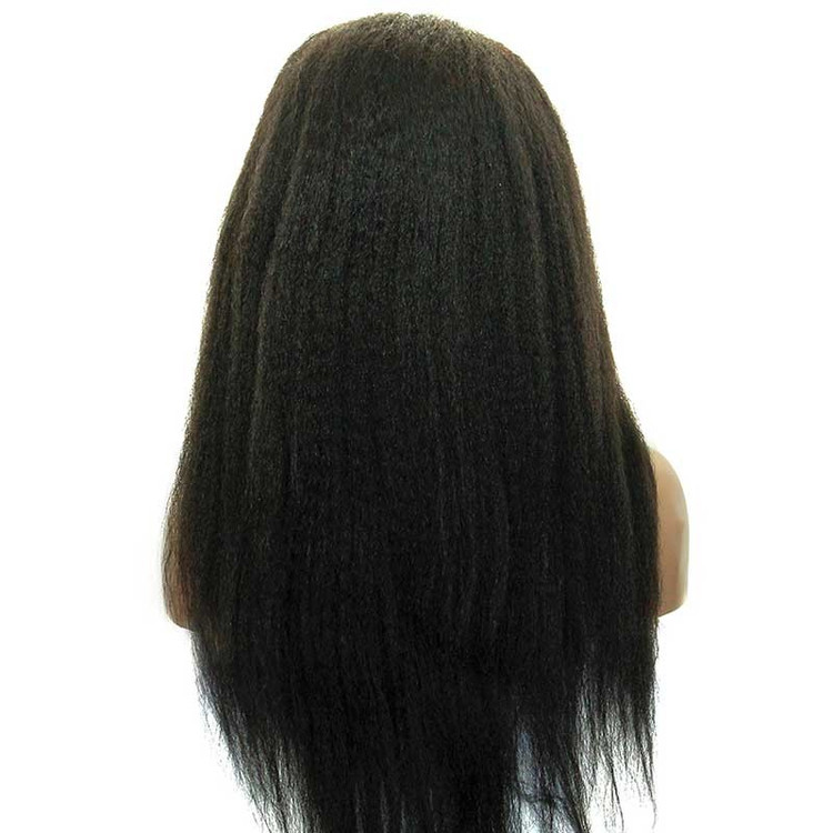Shiny Kinky Straight Full Lace Wig, Amazing Human Hair Wigs 12-28 inch 1