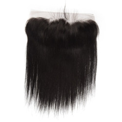Frontal de renda reta de seda feita por cabelo virgem real à venda 8A