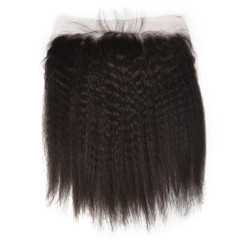 Гореща разпродажба Virgin Kinky Straight Hair 13x4 Lace Frontal Back