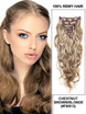 Chestnut Brown/Blonde(#F6-613) Premium Body Wave Clip In Hair Extensions 7 Pieces