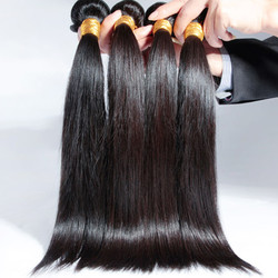 4 wiązki Natural Black 8A Jedwabiście prosty dziewiczy brazylijski splot włosów